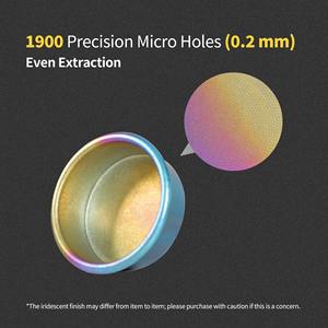 Cesta de Espresso de Precisión de Titanio con Microagujeros de Precisión <span class=keywords><strong>1900</strong></span>, Material de Titanio, Arcoíris, Compatible con 58 mm - Product Image 4