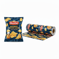 Film plastique laminé imprimé sur mesure pour emballage de chips de pommes de terre et de produits alimentaires secs