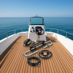 Kit de Dirección Hidráulica Vevor para Motores Fuera de Borda de 150HP, Cilindro, Bomba, Volante de 13.5 Pulgadas para Embarcaciones con un Solo Motor - Product Image 2