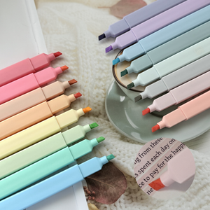 Biểu Tượng Tùy Chỉnh 16Pcs Thẩm Mỹ <span class=keywords><strong>Highlighter</strong></span> Set, Pastel Các loại Morandi Màu Đục Tip Kinh Thánh Highlighters Cho Các Trường Học & Văn Phòng - Product Image 1