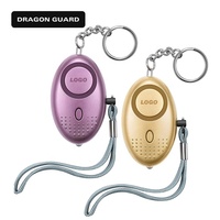 DRAGON GUARD Fabricant en gros Lumières LED multicolores Alarme personnelle de sécurité sonore 130 dB Porte-clés pour femmes