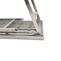 Oiwhbeu Vente en gros d'équipements de cuisine chinois, table de travail pliable en acier inoxydable robuste, table de camping en plein air, 300 kg/m