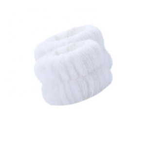 卸売ロゴ女性女の子吸収性スパリストレット弾性ヘアバンド洗顔ヘアバンドぬいぐるみマイクロファイバー手首ウォッシュバンド - Product Image 3