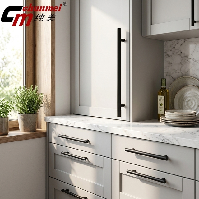 Durable Modern Stainless Steel Handle and Pull Knob for Kitchen Drawer High Traffic Areas Like Hotels and Offices