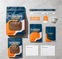 Sachet Doypack en Mylar avec fermeture zip, personnalisable avec logo imprimé, pour aliments pour animaux, snacks, fruits secs, thé, café et autres produits alimentaires
