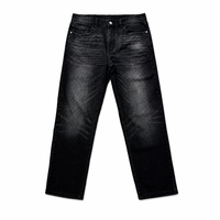 Jeans baggy pour hommes SOONREE, denim streetwear, coupe droite, jeans pour hommes Y2K, noir délavé, vintage, sur mesure, OEM, haute qualité
