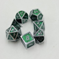Vente en gros de dés de jeu polyédriques en métal personnalisés pour DND