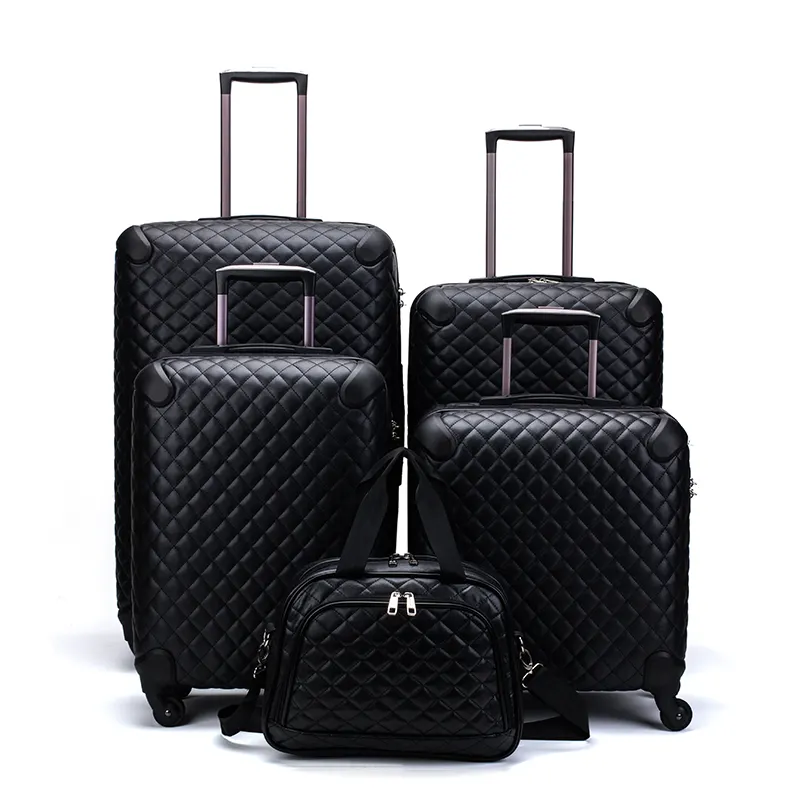 Groothandel Luxe Designer Custom Logo Print Trolley Pu Lederen Reistassen Sets Reizen Koffers Bagage