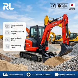 Mini-excavatrice sur chenilles Kubota U55-4 d'occasion, 5 tonnes, compacte, certifiée EPA, pour travaux agricoles et de construction - Product Image 1