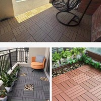 Dalles de terrasse en composite bois-plastique (WPC) à emboîtement pour extérieur, installation facile