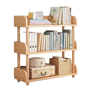 Étagère de rangement en bois, bibliothèque créative transfrontalière sur pied pour bureau à domicile, étagère de rangement multi-niveaux, bois massif - Product Image 3