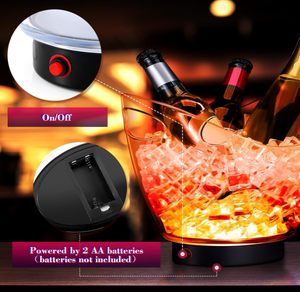Secchiello per Ghiaccio LED di Lusso a Forma Ovale, 4L, Portatile, per KTV, Bar, Feste, Vino, Vodka, Whisky, Champagne - Product Image 3
