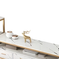 Table basse et meuble TV combinés en marbre et pierre pour salon, style moderne