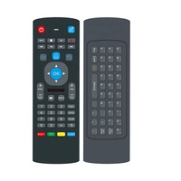 Prix Spécial Clavier Complet Double Face 44 Boutons Télécommande Noire Compatible avec TV/Boîtier Android/Projecteur