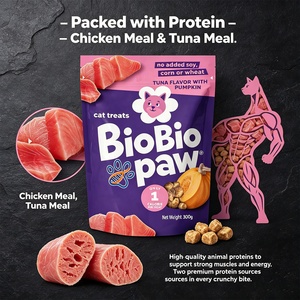 OEM/ODM Golosinas Naturales para Gatos con Alto Contenido de Proteínas, Sin Maíz, Trigo, Soja, Harina de <span class=keywords><strong>Pollo</strong></span>, Harina de Atún, Calabaza, Linaza, Crujientes, 1 Caloría por Golosina - Product Image 3