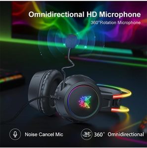 <span class=keywords><strong>Onikuma</strong></span> หูฟังสเตอริโอ X15 Pro, ทนทานเสียงรอบทิศทางหูฟังสำหรับเล่นเกมขนาด3.5มม. ตัดเสียงรบกวนหูฟังแบบมีสายพร้อมไฟ RGB สำหรับ PS4 PC - Product Image 3