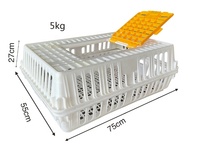 Caisse de transport pour poulets en plastique empilable et robuste, cage de transport durable pour volailles à usage agricole