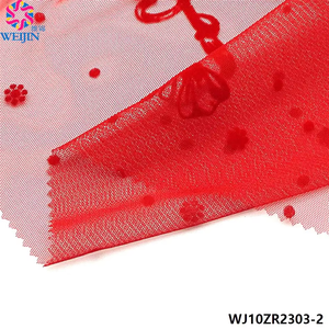 2025 Mới 100% Polyester Vải Tuyn Điện Lưới Vải Với In Bow Hoa Nhỏ Chấm Đàn Warp Đan Vải Cho Váy Giản Dị Sợi - Product Image 5