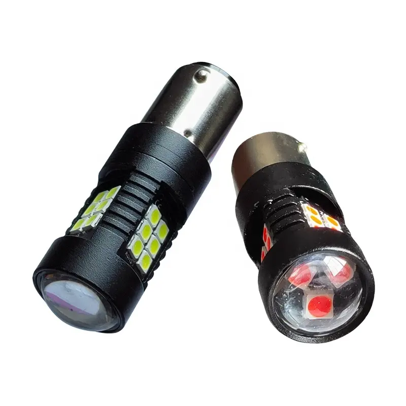 Factory Price LED Auto Light P21/5W S25 BAY15S Red Yellow White 1156 1157 3030 21SMD LED Bulb For Car Brake Lamp