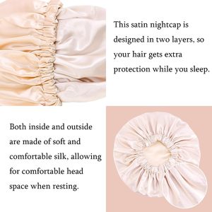 Thiết kế mới bán buôn lụa satin nắp ca-pô tóc che ngủ cap biểu tượng tùy chỉnh bonnets và satin kết thúc tốt đẹp - Product Image 5
