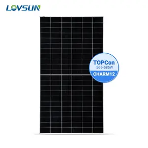 Panel surya Topcon Lovsun Harga lengkap panel surya efisiensi tinggi panel surya mono setengah sel 560w 570w 580w modul pv dengan CE/ TUV