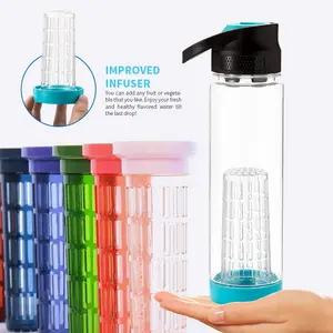 OEM best selling Eco friendly reusable plastic water bottle kids juice water flask with infuser