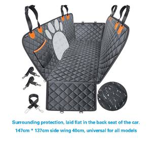 غطاء مقعد خلفي للسيارة للكلاب، عصري وناعم ومقاوم للماء، مصنوع من قماش أكسفورد والبوليستر، مع حزام وعاء طعام قابل للطي - Product Image 5