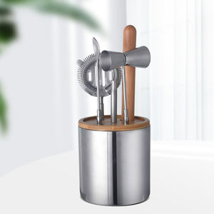 Oluşturma fabrika özel lüks markalaşma 1.3L yuvarlak paslanmaz çelik 304 Metal buz kovası ile Bar gereçleri seti - Product Image 5