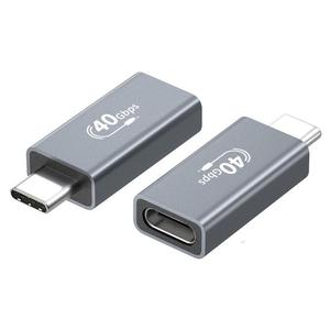 Adaptateur USB C mâle 4.0 vers USB C femelle à 90 degrés Adaptateur de charge de transfert de données 40Gbps en forme de L - Product Image 2