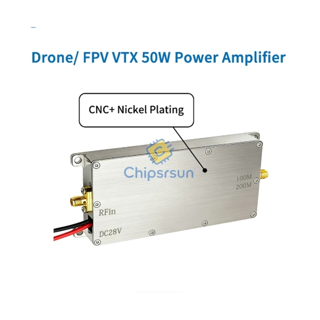 100-200MHz GaN 10W-50W UHF Broadband RF Power Amplifier DAB Signal Booster Standard Mounting Fast Shipping