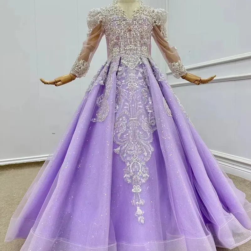 Jancember WN081 элегантные блестящие фиолетовые длинные вечерние платья для девочек 12 лет