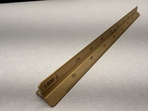 High Precision <b>Triangular</b> Brass Body Measurement <b>Ruler</b> Metal For Architecture Board - Product Image 6