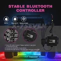 Kit de luces de roca RGBW LED, controlador de aplicación, persiguiendo luces LED underglow, Multicolor, RGB, 12W, 4x4, 8/12, 4/pods