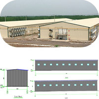 LONTE Estructura de acero Cobertizo para vacas Prefabricado Acero Granja Edificio Caballo Granero Vaca Casa