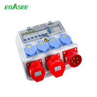 Caja de Distribución de Energía Portátil EBASEE/OEM con Tomas Industriales de 16A, 32A, 63A y 125A, Caja de Tomacorrientes Eléctrica Impermeable IP65