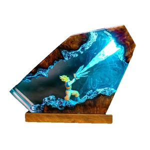 Vente en gros de figurines d'action en PVC de 20 cm, modèle de statue lumineuse en résine époxy de Son <span class=keywords><strong>Goku</strong></span> Saiyan, figurine d'anime Dragon - Product Image 5