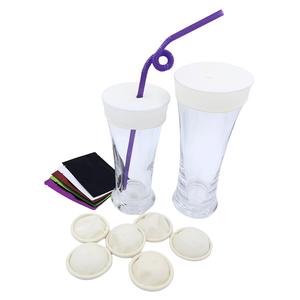 Benutzer definiertes Logo Einweg folien becher Getränke abdeckungen Kondome Becher deckel Glas Silikon Getränke abdeckung Tasse Kondom Getränke Latex - Product Image 1