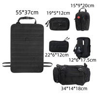 Vente directe usine : Organisateur de dossier de siège tactique amélioré, sac de rangement suspendu à 5 poches, doublure en nylon imperméable, panneau Molle pour véhicule