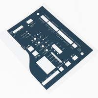 Etiqueta de Panel de Control de PC Flexible personalizada, interruptor de membrana adhesivo, etiqueta de superposición gráfica, gráfico impreso para equipos eléctricos