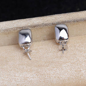 DIY Accessories for Pearl Jewelry S925 Silver Retro Chinese <b>Knot</b> Earnail Empty Tray Gold Plated Semi-Finished 8-12 <b>Earrings</b> - Product Image 4