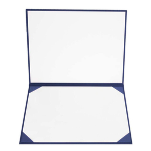 Couverture de diplôme universitaire personnalisée de haute qualité en cuir bleu Titulaire du certificat d'obtention du diplôme Logo A4 - Product Image 3