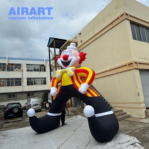 Ballon gonflable de clown de <span class=keywords><strong>cirque</strong></span> de 5 m de haut, mascotte de personnage de clown de <span class=keywords><strong>cirque</strong></span>, clown gonflable de parc carré - Product Image 2