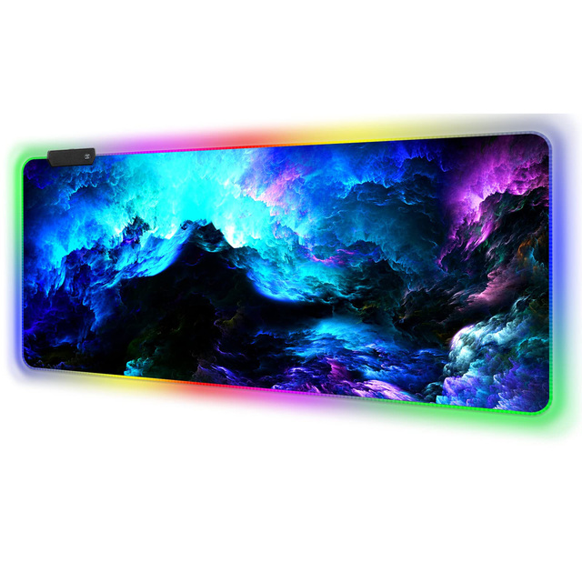 Factory Direct RGB Gaming Mouse Pad Heat Transfer Printing Non-slip Waterproof Customizable Colors & Logos in Stock