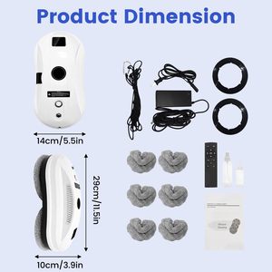 Robot Limpiacristales Automático, Limpiador de Vidrios Inteligente, Aspiradora Robótica para Ventanas, Máquina para Interiores y Exteriores, Uso Doméstico y Comercial - Product Image 2
