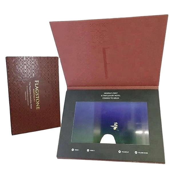Customized 2.4''/2.8''/4.3'/5"/7' TFT LCD Video Card Video Booklet Box Custom Video Brochure As User Manual