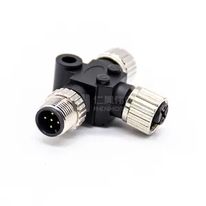 M12ไปยัง M8ประเภท Y ตัวเชื่อมต่อตัวผู้4Pin 2 * ตัวเมียปลั๊ก3pin SAC-3P-M12Y/2XM 8FS-1683471 BCC0F59 M414-M313-M313 <span class=keywords><strong>BCC</strong></span> - Product Image 2