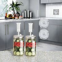 Bocal de Fermentation en Verre à Large Ouverture 32oz pour Cuisine Moderne, avec Bouchon Automatique Airlock Sans Eau pour Fermentations Maison (Kombucha, Kimchi)