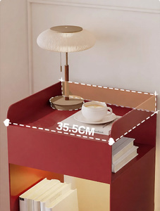 Comodino Compatto <span class=keywords><strong>Salvaspazio</strong></span> per Camere Piccole, Mobile Contenitore, <span class=keywords><strong>Tavolino</strong></span> Laterale per Divano, Arredamento Casa - Product Image 2