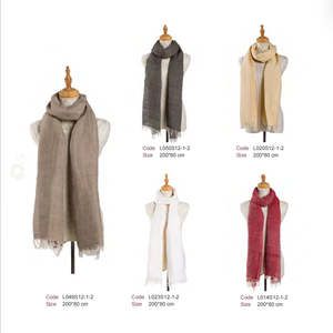 Écharpe 100% lin pur, légère, respirante, motif égyptien traditionnel, écharpe artisanale équitable pour femmes - Product Image 3