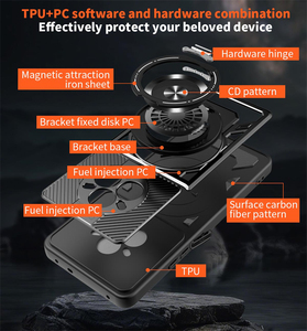 Étui de téléphone avec anneau magnétique rotatif Transsion pour Infinix Hot 60 50 Pro Plus 60i 50i Note 50Pro+ 50X, anti-chute - Product Image 6